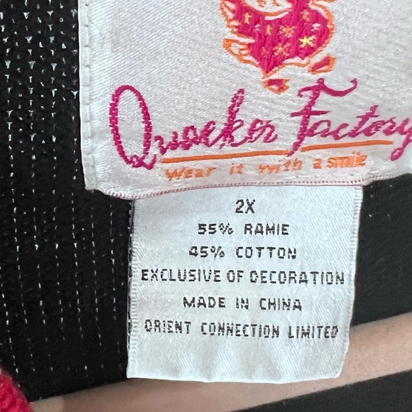 Quacker Factory 2X Vintage Snow Sweet CUTE open cardigan sweater EUC - Picture 8 of 9